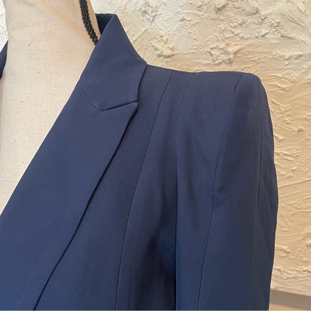 WALTER BAKER Boss Double Breasted Peak Lapel Blazer Navy Gold Buttons Blue Sz XS - Picture 5 of 10